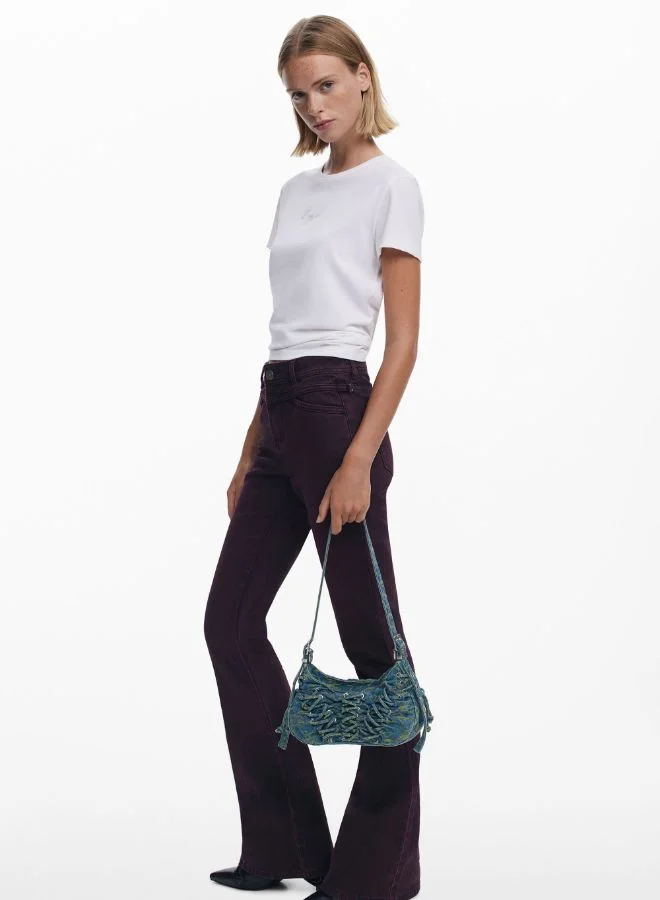 ديسيجوال حقيبة جينز مضفرة متوسطة