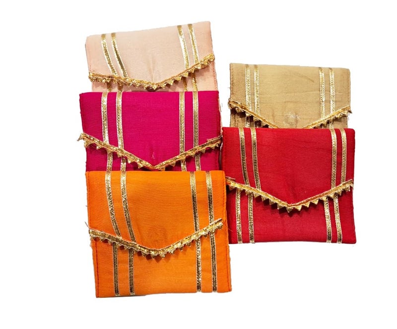 brown leaf Beautiful Small Coin Purse Pouches Wallet for Wedding Party haldi Mehndi Ceremony Diwali Return Gifting Pouches (5) - Image 2