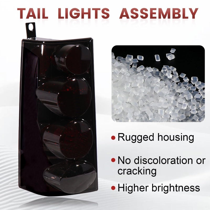 CONLLCON Tail lights Assembly Smoke Lens Compatible with 2003-2014 Chevy Express 1500 2003-2023 GMC Savana Chevrolet Express 2500 3500 Taillights Replacement for â€Ž84216114 23338319 84639024 23338320 - Image 5