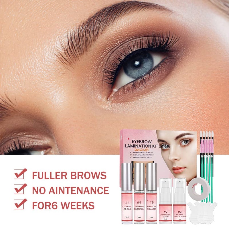 Eyebrow Kit, Eyebrow Lamination Kit DIY Kit for well-drawn eyebrows, raised eyelashes, curved for thicker eyebrows, suitable for beginners - Image 5