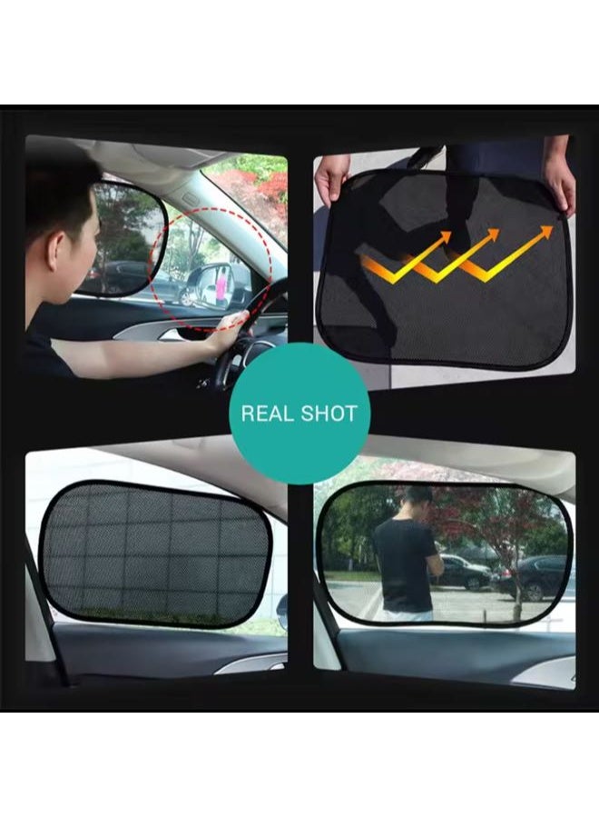 car Sun Shade Electrostatic Mesh Car Window Shades UV Protector For Sedan SUV MPV(2PCS) - Image 3