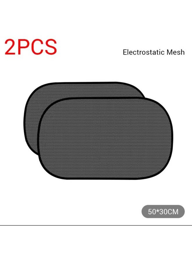 car Sun Shade Electrostatic Mesh Car Window Shades UV Protector For Sedan SUV MPV(2PCS) - Image 4