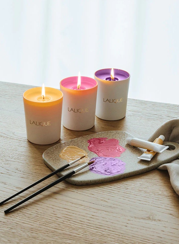 LALIQUE PINK PARADISE 香り付きキャンドル 190g(新品) 【公式通販】