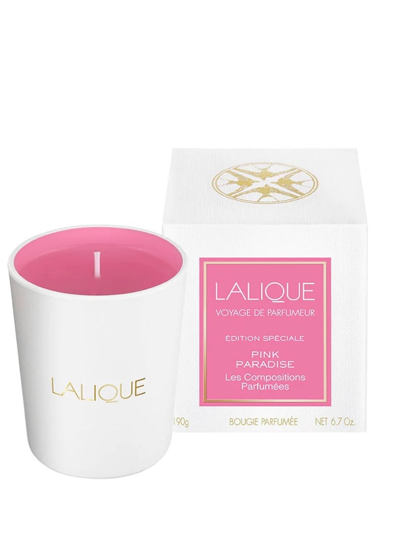 LALIQUE - Lalique Candle 190g Pink Paradise - Image 1