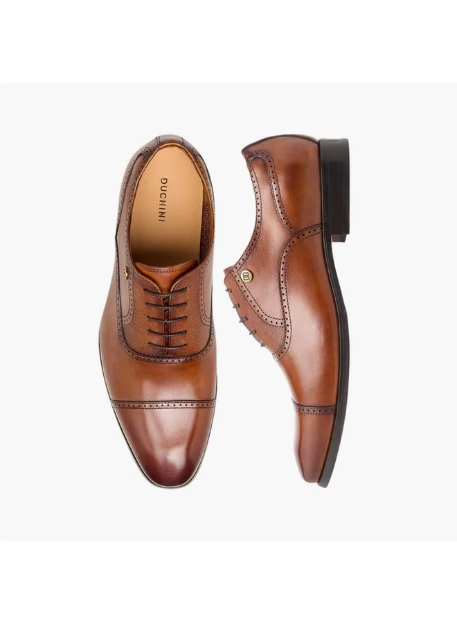 دوتشيني حذاء ديربي رجالي مثقوب برباط