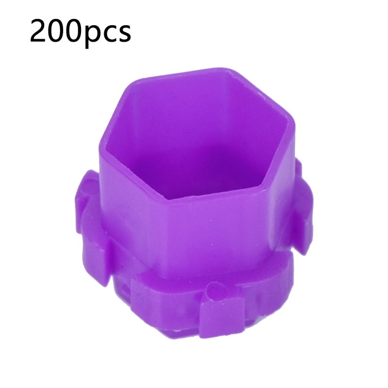 200Pcs Tattoo Ink Cups Honeycomb Shape Pigment Holder Cups Permanent Makeup Supplies Purple - Image 1
