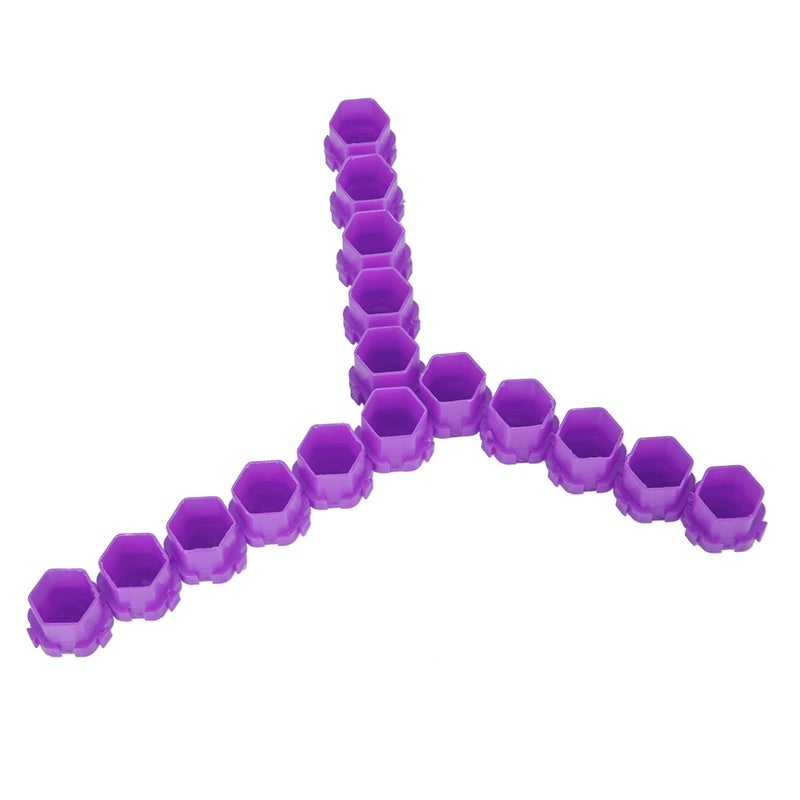 200Pcs Tattoo Ink Cups Honeycomb Shape Pigment Holder Cups Permanent Makeup Supplies Purple - Image 2