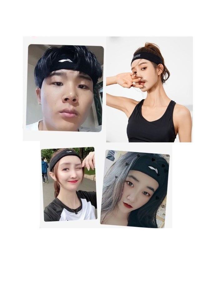 SOWUGI - Sweat  Headband Running Sports Slip Headband Fitness Sports Headband Suitable for Running Cycling Basketball Yoga Fitness Exercise Elastic Unisex Headband - Image 1