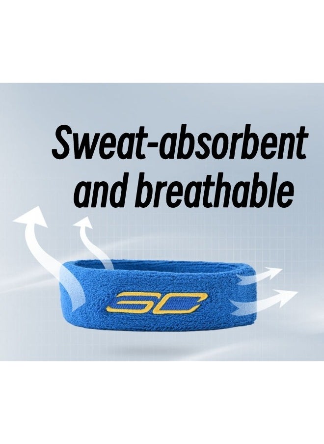 SOWUGI - Sweat  Headband Running Sports Slip Headband Fitness Sports Headband Suitable for Running Cycling Basketball Yoga Fitness Exercise Elastic Unisex Headband - Image 1