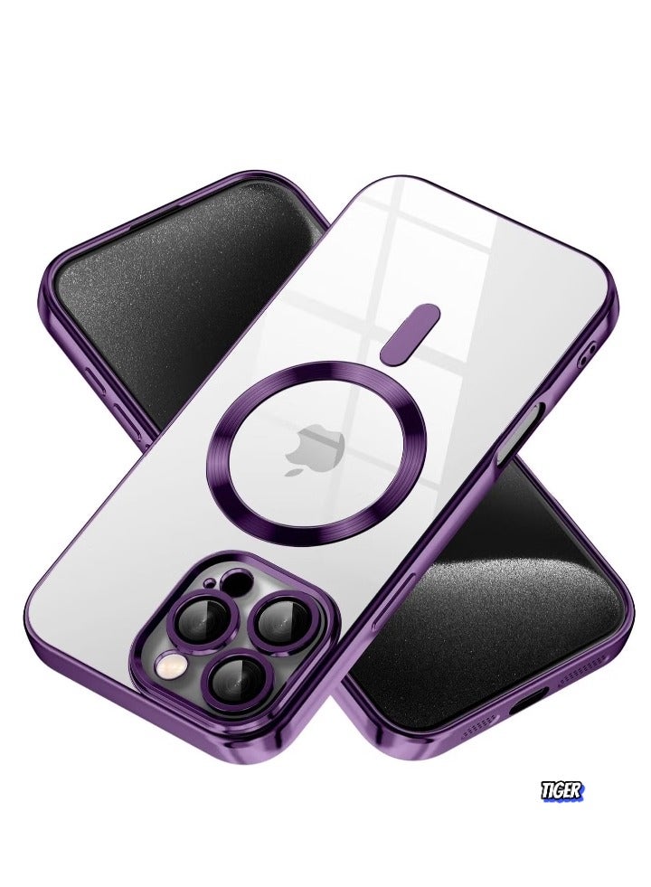 iPhone 16 Pro Max Magnetic Case – Compatible with MagSafe, Built-in Camera Protector, Soft TPU Anti-Scratch, Shockproof Slim Clear Case for iPhone 16 Pro Max (6.1 Inch) – Durable, Lightweight Protection