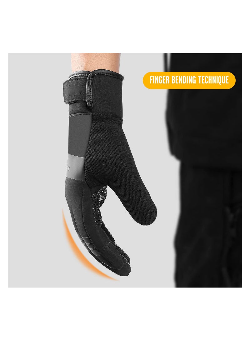 SOLARAE قفازات شتوية حرارية 10℉ للرجال والنساء - مقاومة للماء، مقاومة للرياح، قفازات تعمل باللمس للرياضات الخارجية، ركوب الدراجات، القيادة، التنزه، الجري، الجولف، الصيد، الرماية (مقاس م) - Image 4