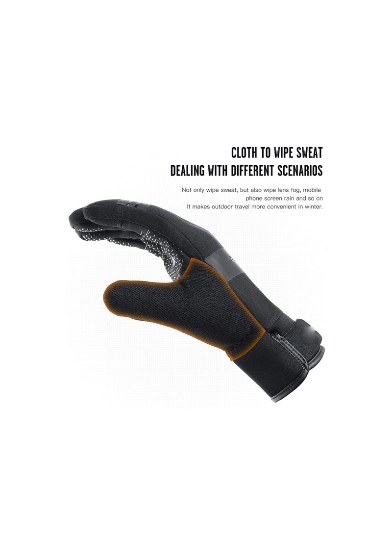 SOLARAE قفازات شتوية حرارية 10℉ للرجال والنساء - مقاومة للماء، مقاومة للرياح، قفازات تعمل باللمس للرياضات الخارجية، ركوب الدراجات، القيادة، التنزه، الجري، الجولف، الصيد، الرماية (مقاس م) - Image 3
