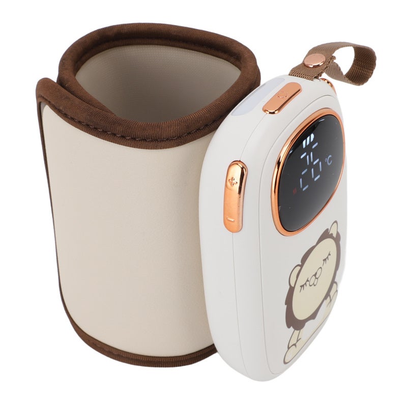 Portable Milk Warmer Sleeve: 18W Fast Charging Constant Temperature Fabric & ABS Heat Insulation Wrap - Compact Reusable Baby Bottle Warmer for Travel Outdoor Busy Parents - Image 2