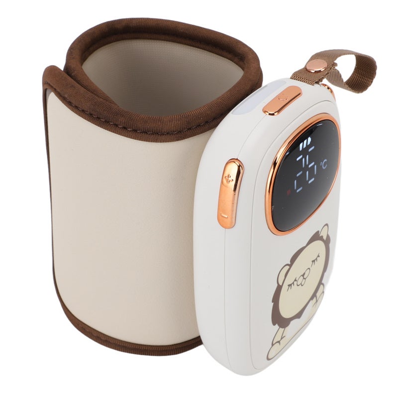 Portable Milk Warmer Sleeve: 18W Fast Charging Constant Temperature Fabric & ABS Heat Insulation Wrap - Compact Reusable Baby Bottle Warmer for Travel Outdoor Busy Parents - Image 3