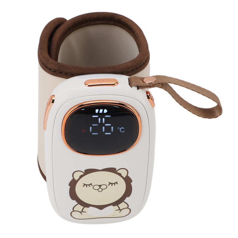 Portable Milk Warmer Sleeve: 18W Fast Charging Constant Temperature Fabric & ABS Heat Insulation Wrap - Compact Reusable Baby Bottle Warmer for Travel Outdoor Busy Parents - Image 4