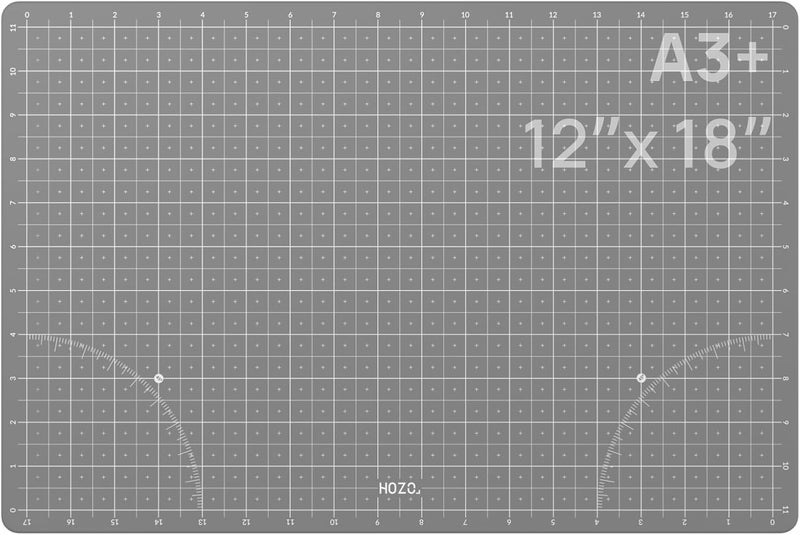 HOZO Nano Cutting Mat for Ultrasonic Cutter, 12" x 18" Self-Healing Cutting Mat, Glue-Free Eco Design, Heat-Resistant, Metric & Imperial Scales, Durable for Craft, DIY, 3D Printing & Model Making - Image 1
