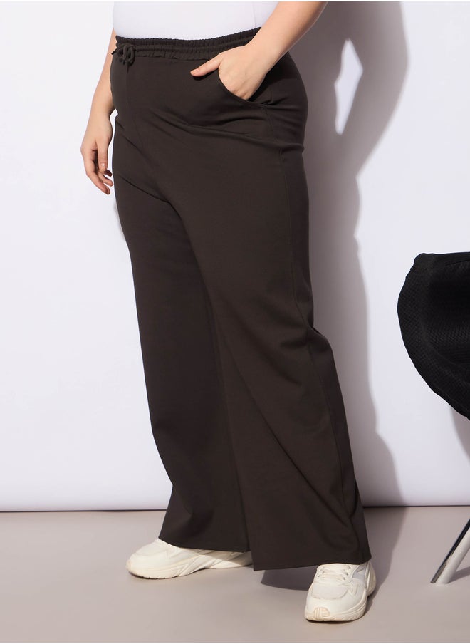 SASSAFRAS Plus Size Regular Fit Pants with Drawstring  - Image 3