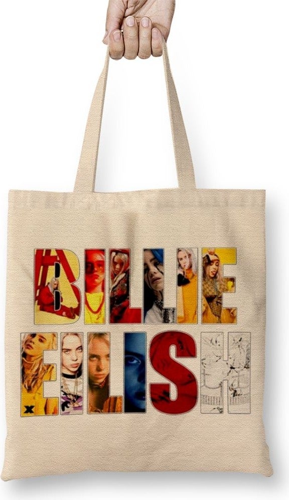 Baskı Dükkanı Print Shop Billie Eilish 05 Tote Bag Long Handle