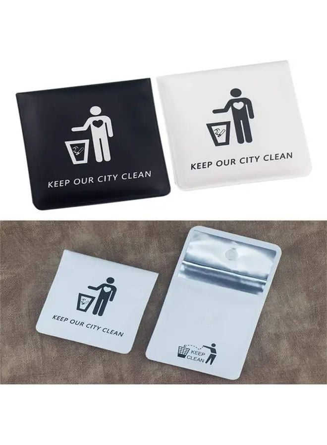 حقيبة سجائر محمولة مقاومة للحريق من PVC مقاومة للهب قابلة لإعادة الاستخدام مجموعة باللونين الأسود والأبيض - Image 4