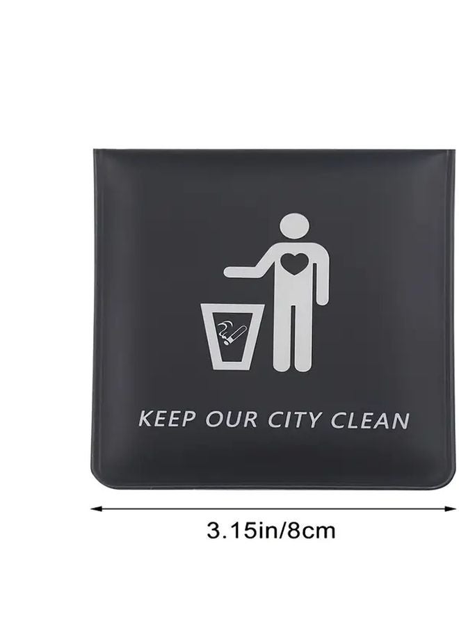 حقيبة سجائر محمولة مقاومة للحريق من PVC مقاومة للهب قابلة لإعادة الاستخدام مجموعة باللونين الأسود والأبيض - Image 3