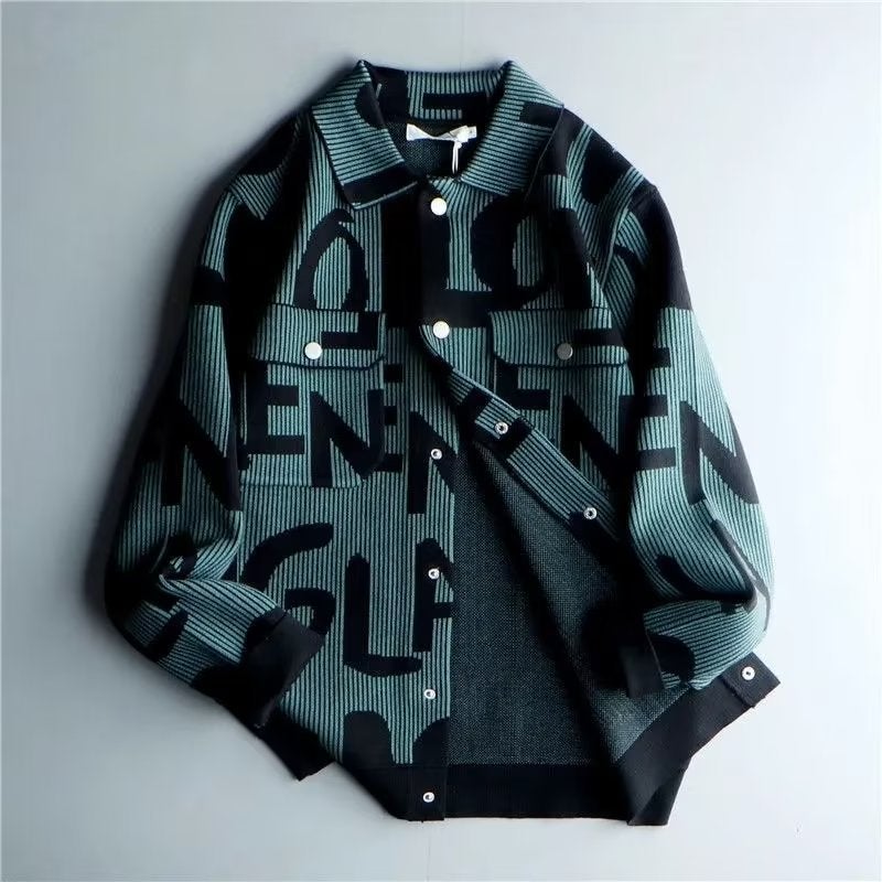 2022 Autumn Winter Vintage Knit Cardigan Loose Casual Jacket 2305 Jacket Coat 