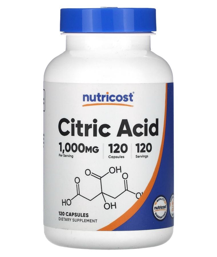 Citric Acid 1000 mg 120 Capsules