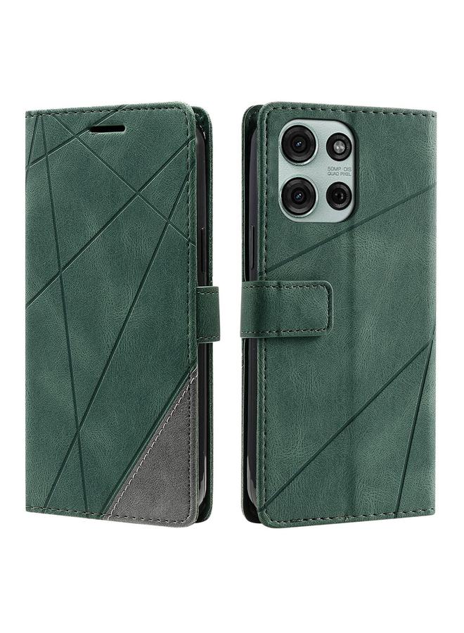 S-TOP Case For Motorola Moto G75 5G Skin Feel Splicing Leather Phone Case - Image 1