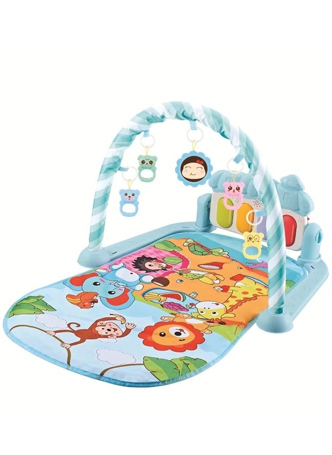VIO Baby Activity Gym Mat Tummy Time Mat with Removable Toys Easy to Carry Bar Washable Padded Activity Mat Play Gym for Newborn Infants Babies Toddlers Baby Shower Gift  - Image 2