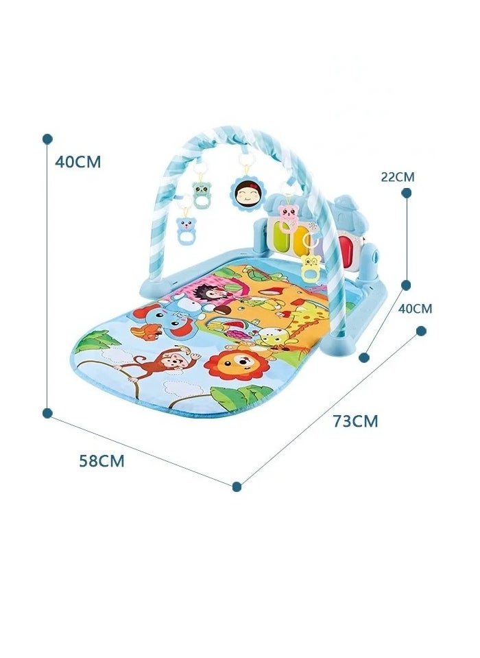 VIO Baby Activity Gym Mat Tummy Time Mat with Removable Toys Easy to Carry Bar Washable Padded Activity Mat Play Gym for Newborn Infants Babies Toddlers Baby Shower Gift  - Image 5