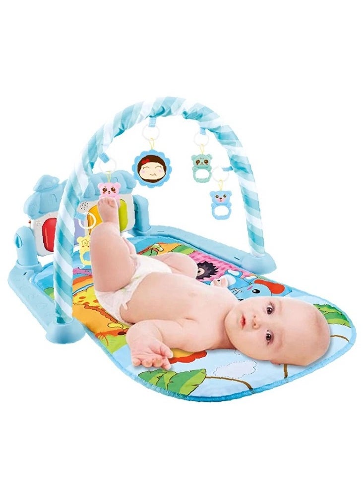 VIO Baby Activity Gym Mat Tummy Time Mat with Removable Toys Easy to Carry Bar Washable Padded Activity Mat Play Gym for Newborn Infants Babies Toddlers Baby Shower Gift  - Image 3