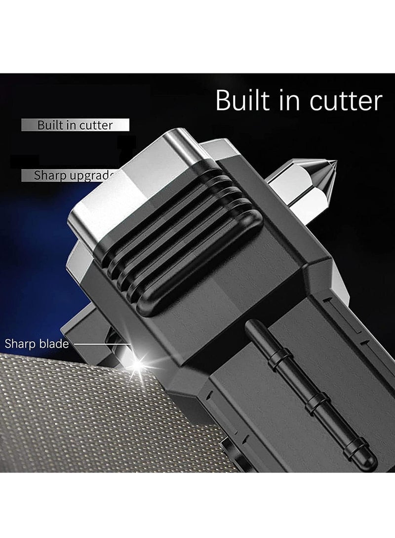 Loquat LED Flashlight Multifunctional Car Safety Hammer Window Breaker Seat Belt Cutter USB Charging Strobe Sos Beacon Emergency Light Camping Light - Image 2