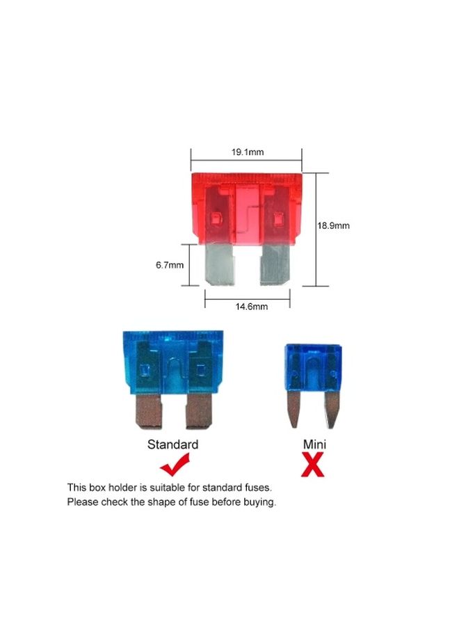 NIBEMINENT 10 Way Blade Fuse Box With LED Warning Light  - Image 3