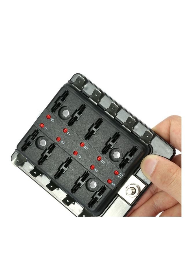 NIBEMINENT 10 Way Blade Fuse Box With LED Warning Light  - Image 4