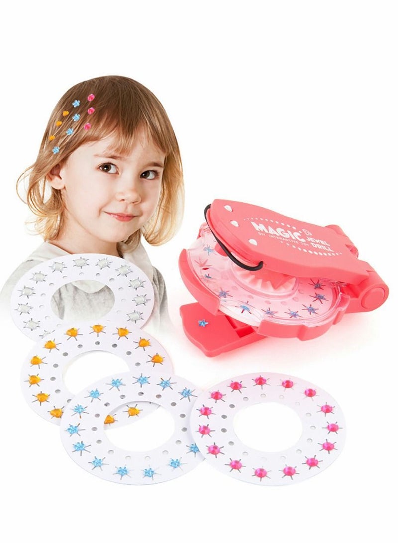 NIBEMINENT Blingbling Hair Gems, Ultimate, Radiance, Glam Collection, Comes with Styling Tool, 75 Gems 5 Colors, Refill Rhinestone Sticker Tool Kit Rhinestones, or Nail Jewels - Image 1