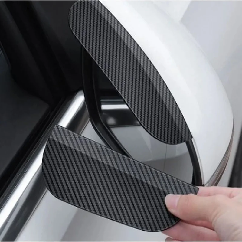 Safestore Car Mirror Rain Protector Shield Carbon Pattern