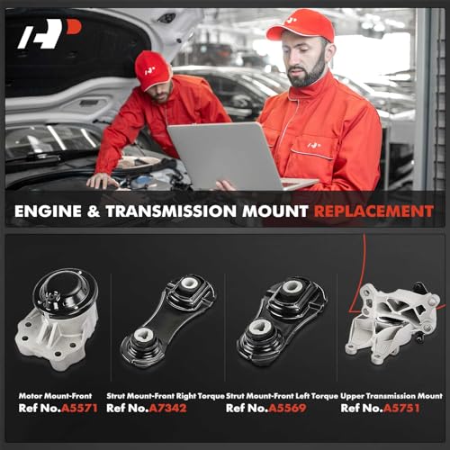 A-Premium 4PCS Engine Motor and Transmission Mount and Torque Strut Mount Set Compatible with Ford Taurus 2010-2017, Flex 2010-2019 & Lincoln MKS 2010-2015, MKT 2010-2015, V6 3.5L, Replace# AA5Z6068A - Image 2
