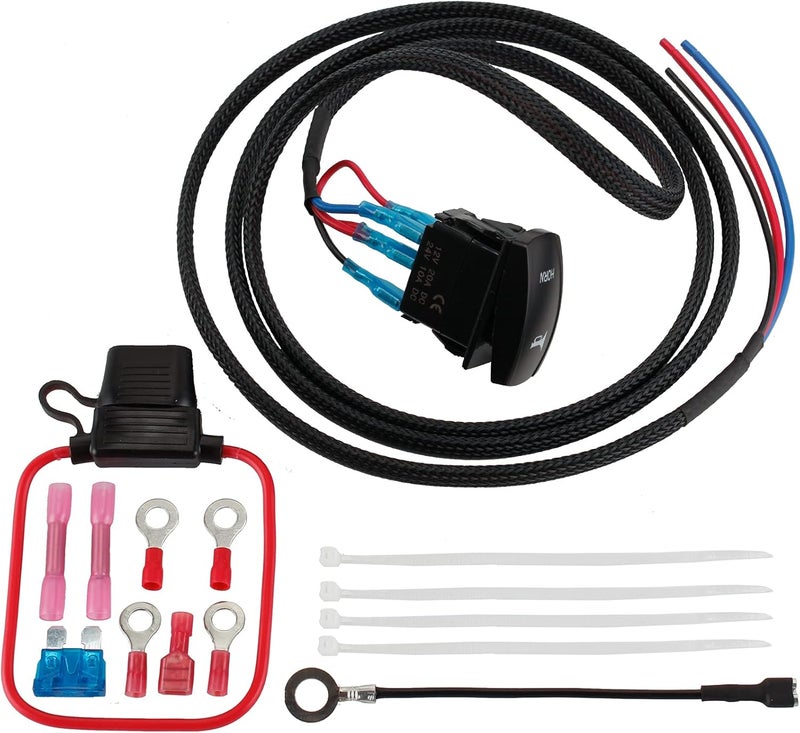 FARBIN Polaris Horn Kit 12v DC Auto Snail Horn Kit with Wire harness and Rocker Switch Led Light,Compatible with ATV, UTV, RZR, Arctic Cat Wildcat, Kawasaki Teryx, Yamaha Rhino etc. - Image 3