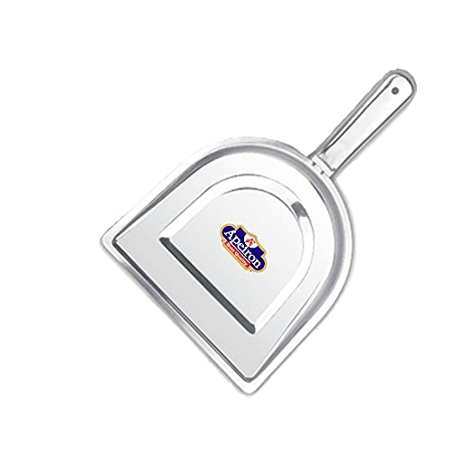 Apeiron Stainless Steel Cleaning Dustpan | Oval Supdi | Silver | 29.5 cm | for Kitchen Garden Office | Pack of 2 - Image 3