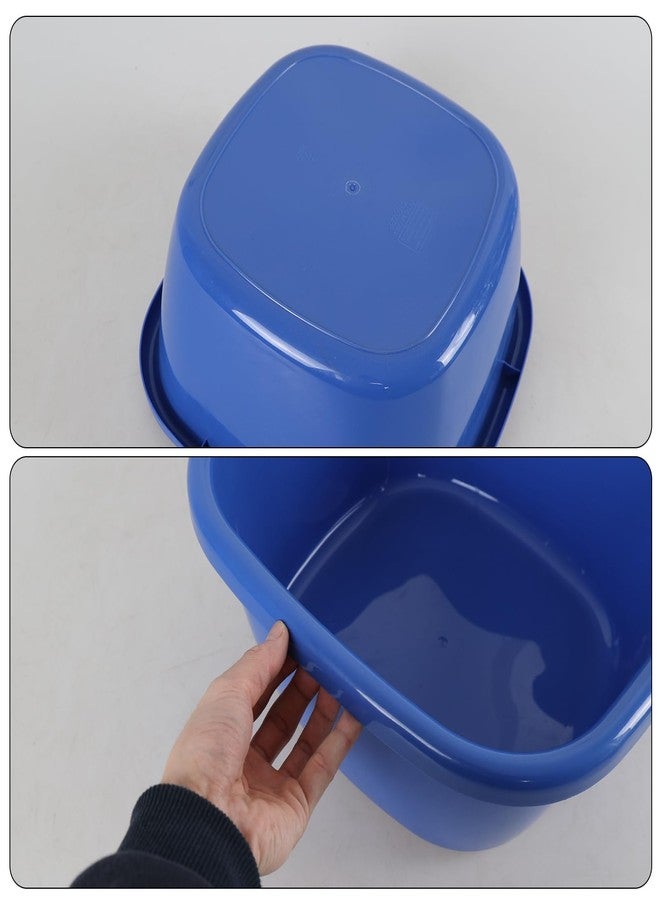 Saedy 3 Pack 16 Quart Plastic Square Wash Basin, Dishpans for Washing Dishes, Dark Blue - Image 2