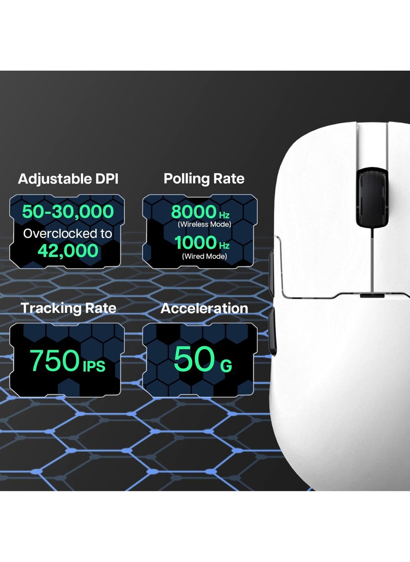 Ajazz AJAZZ AJ159apex Gaming Mouse Wireless Bluetooth Wired Tri-Mode Lightweight Office Mouse With Charging Base  - Image 5