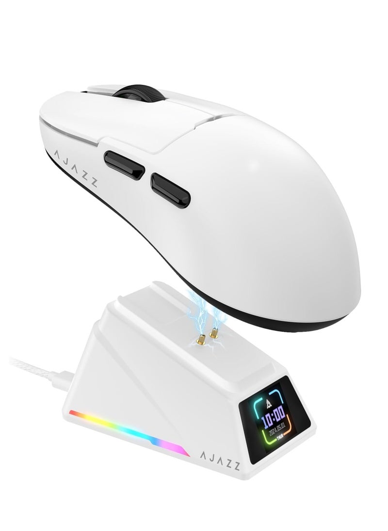 Ajazz AJAZZ AJ159apex Gaming Mouse Wireless Bluetooth Wired Tri-Mode Lightweight Office Mouse With Charging Base  - Image 1