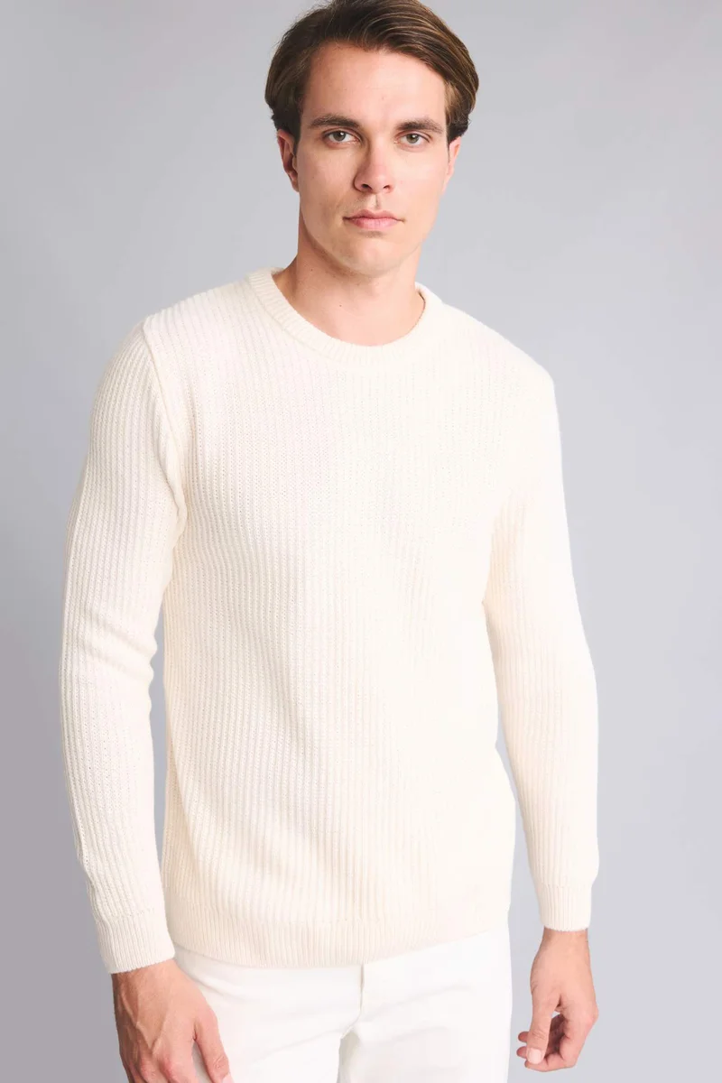 Defacto  Standard Fit Crew Neck Knitwear Pullover for Men | Best Price UAE
