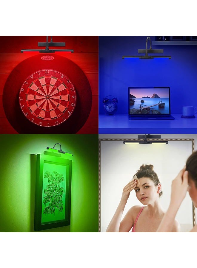 LUXSWAY Picture Lights Rechargeable,Painting Light for Picture with Aluminum Finish,Upgrade 12 Color Changing Art Lights with Timer for Display,Dart Board Lighting-Black - Image 5