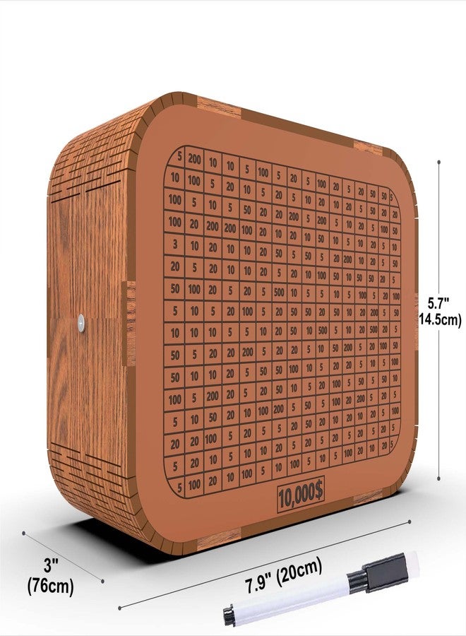 CYANLUX Money Saving Box, Cash Vault Wooden Savings Challenge Box for 10,000 5000 3000 1000 Dollar Target, DIY Puzzle Cash Saver Box Reusable Money Box with Counter Coin Bank for Adults Kids Boys Girls - Image 5