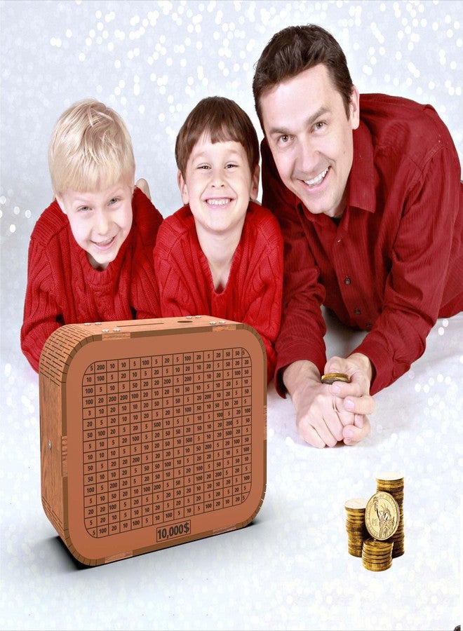 CYANLUX Money Saving Box, Cash Vault Wooden Savings Challenge Box for 10,000 5000 3000 1000 Dollar Target, DIY Puzzle Cash Saver Box Reusable Money Box with Counter Coin Bank for Adults Kids Boys Girls - Image 2