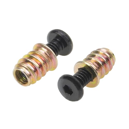 Rrina 28 Sets 1/4-20 x 25/32" Furniture Screw Nut Threaded Wood Inserts Bolt Fastener Connector Hex Socket Drive 1/4-20 x 19/32" Screw-in Nuts - Image 4