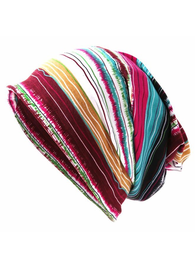 JarseHera Womens Slouchy Beanie Cotton Chemo Caps Cancer Headwear Hats Turban, 1 Pair,stripe B, One size - Image 1