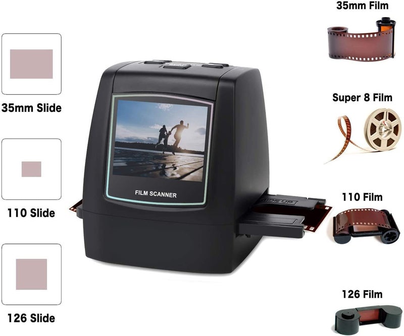 Tobo Film Scanner and Slide Digitizer - All in 1 22MP Slide Digital Film Slide Scanner, Image Converter, Compatible w/Super-8 Film, 126 KPK Film, Converts 35mm Slides and Negatives-TD-994IM. - Image 2