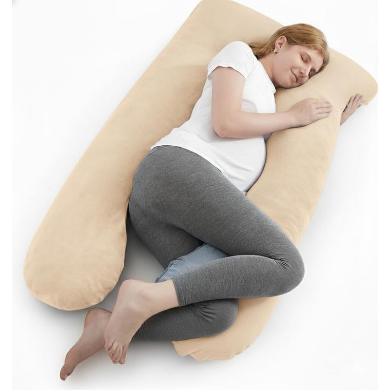 Maternity Pillow U Shaped Full Body Maternity Cushion with Removable Cover Back, Belly, Legs and Hip Support for Sleeping Multi-Purpose Nursing and Relax Pillow for Women - Image 1