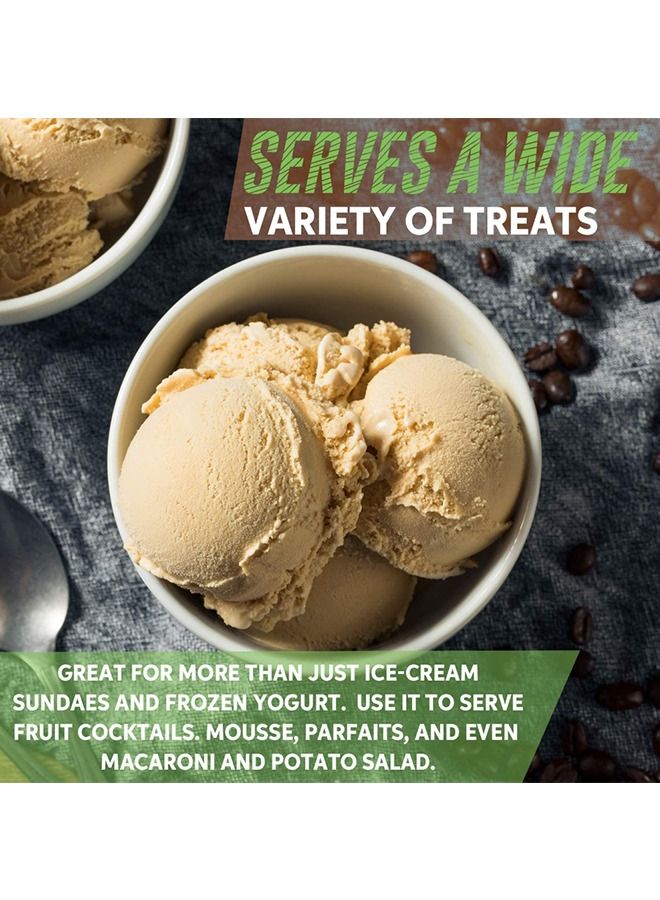 SNH Packing Disposable Ice Cream Cups White 8 Ounce With Dome Lid for Hot or Cold Food, Party Supplies Treat Cups for Sundae, Frozen Yogurt 25 Pieces. - Image 4